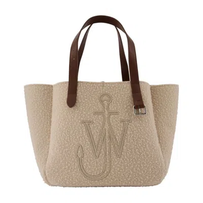 Jw Anderson Belt Shopper Bag - Wool - Beige In Multi
