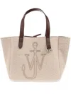 Jw Anderson Beige Fabric Belt Shopping Bag