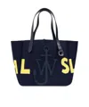 Jw Anderson Belt Tote Bag - 'real Sleep' Slogan Shoulder Bag In Black