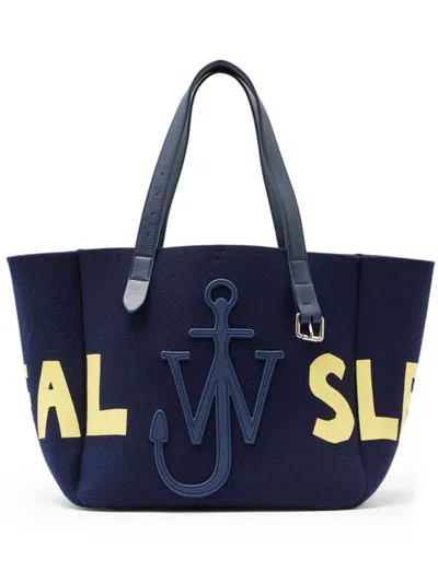 Jw Anderson Belt Tote Bag In Blue
