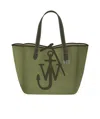 Jw Anderson Belt Tote Bag - Double Canvas Shoulder Bag In Green