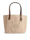 Jw Anderson J. W. Anderson Belt Tote Beige Boiled Wool Shoulder Bag In Pink