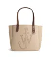 Jw Anderson J. W. Anderson Belt Tote Beige Boiled Wool Shoulder Bag In Sand