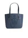 Jw Anderson Belt Tote Blue Boiled Wool Shoulder Bag Women