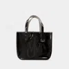 Jw Anderson Coated Denim Belt Tote Bag In Black