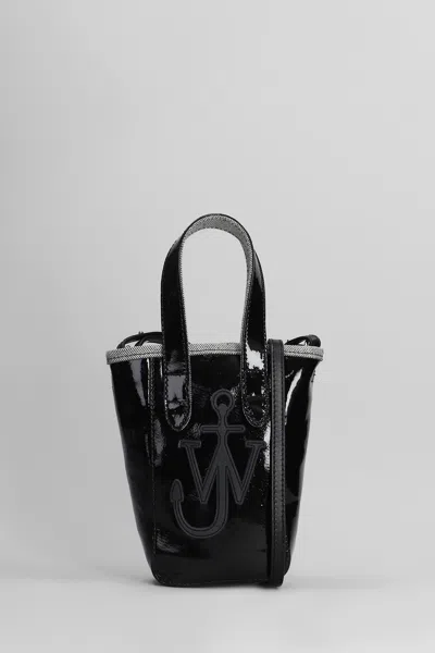 Jw Anderson Belt Tote Shoulder Bag In Black Cotton