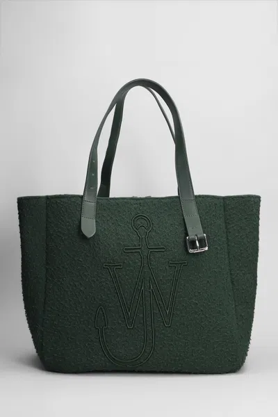Jw Anderson Belt Tote Tote In Green Wool