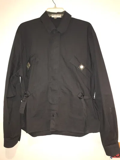 Pre-owned Jw Anderson Belted Bondage Shirt In Black