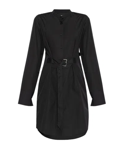 Jw Anderson Belted Cotton Dress In Black