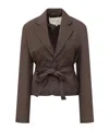Jw Anderson Belted Pocket Jacket In Brown