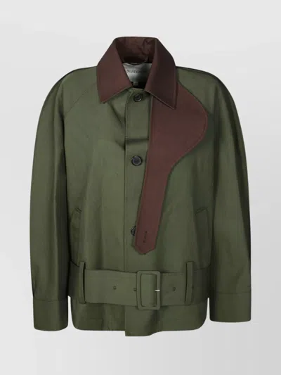 JW ANDERSON BELTED WAIST JACKET COLLAR CONTRAST