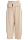 Jw Anderson J.w. Anderson Fold Over Trousers In Beige