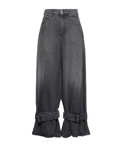 Jw Anderson Belt-loop Jeans In Black