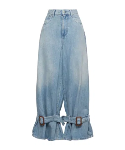 Jw Anderson Belt-loop Jeans In Blue