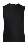 Jw Anderson Stretch Crew Neck Sleeveless Top In Black