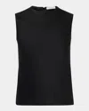 Jw Anderson Stretch Crew Neck Sleeveless Top In Black