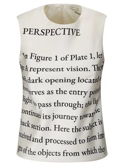 Jw Anderson Printed Duchesse Top In White