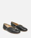 Jw Anderson Biker Ballerina Ballet Flats In Black Leather In Black