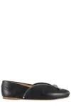 Jw Anderson Biker Ballerina Ballet Flats In Black Leather