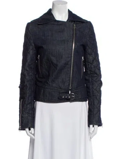 Pre-owned Jw Anderson Biker Jacket In Blue
