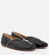 Jw Anderson Biker Ballerina Ballet Flats In Black Leather In Black