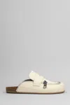 Jw Anderson Biker Loafer Slipper-mule In Beige Leather In Beige