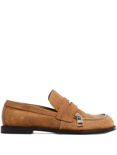 Jw Anderson Biker Loafers In Brown