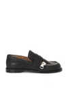 Jw Anderson Biker Moccasin In Black