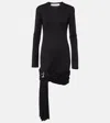 Jw Anderson J. W. Anderson Draped Black Dress With Side Knot In Black