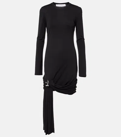 JW ANDERSON DRAPED JERSEY MIDI DRESS
