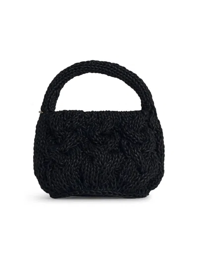 JW ANDERSON JW ANDERSON 'KNIT' BLACK LEAR BAG