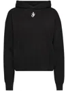 Jw Anderson J. W. Anderson Cropped Black Hoodie With Subtle Branding And Relaxed Fit In Black