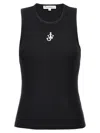 Jw Anderson J.w.anderson 'anchor Embroidery' Top In Black
