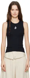 Jw Anderson J.w.anderson 'anchor Embroidery' Top In 999 Black