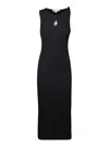 Jw Anderson Anchor Logo Twist Strap Rib Tank Dress In Black