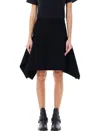 Jw Anderson J. W. Anderson Squared Hem Skirt In Black