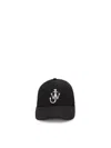 Jw Anderson Black Baseball Cap With Jwa Logo