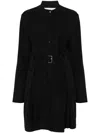 Jw Anderson Black Belted Cotton Dress In Schwarz