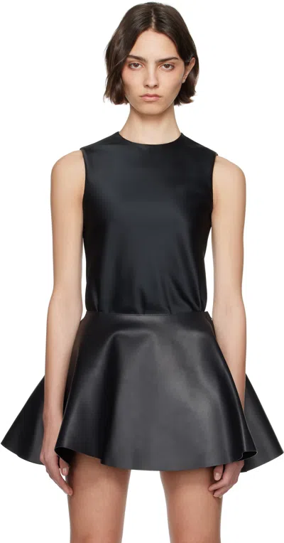 Jw Anderson Black Bias Cut Sleeveless Top In 999 Black