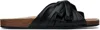 Jw Anderson Black Bow Flat Sandals In Black