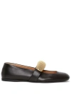 Jw Anderson Popcorn Metal-strap Ballerina Flats In Black