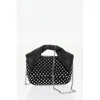 Jw Anderson J. W.anderson Leather Nano Twister Mini Bag Embellished With Rhinestones In Black