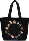 Jw Anderson Black Canvas Tote In 999 Black
