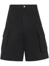 Jw Anderson Cargo Denim Shorts In Black
