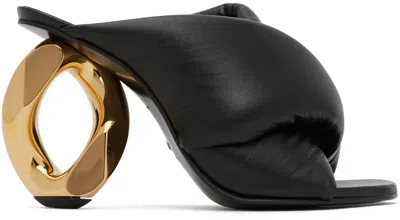 JW ANDERSON BLACK CHAIN MULES