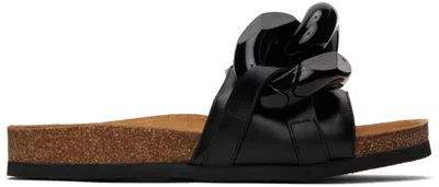 Jw Anderson Black Chain Slides In 999 Black