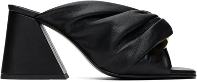 Jw Anderson Black Chain Twist Mules In 17364-001-black