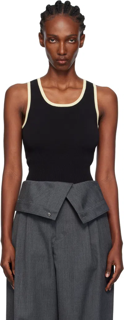 Jw Anderson Black Contrast Trim Tank Top