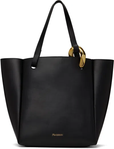 Jw Anderson Black Corner Tote In 999 Black