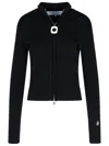 Jw Anderson J. W. Anderson Fitted Cardigan With Zipper In Black